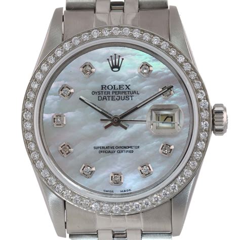 2005 rolex datejust 36 904l|rolex 36mm datejust diamond bezel.